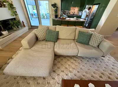 West Elm L shape Sofa Beige