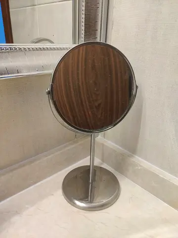 Round Double-Sided Magnifying Makeup Mirror on Stand- Ikea