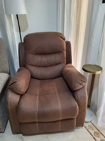 Faux leather recliner