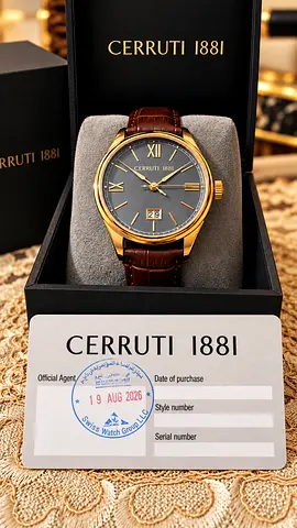 CERRUTI 1881✨️ Luxury Leather Men Watch 💎🔥