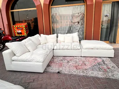 Märina Home feather 🪶 filled Luscious Sofa with footstool