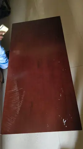 Used rectangular wooden coffee table - dark brown, some surface scratches