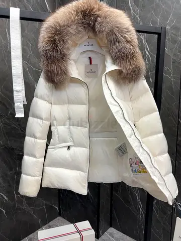 Moncler down jacket with fur-trimmed hood - size small to large super master quality