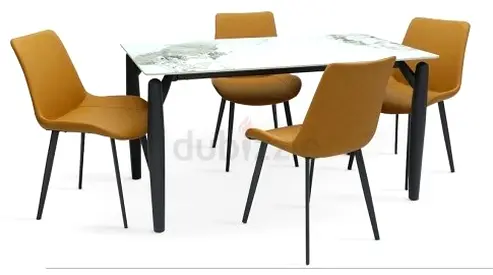 Luxury Design 4 Person Marble Top Dining Set