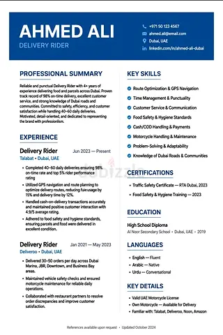 Professional CV Maker for Dubai Jobs - 40 AED - 30 Min Delivery