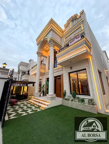 🏡 فيلا فاخرة بالحليو 2 مقابل حديقة الحميدية | 6 غرف ماستر + تصميم كلاسيك VIP | 4200 بناء | 2,250,000 درهم قابل