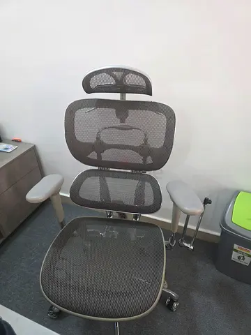 Ergonomic mesh office chair with headrest and armrests
