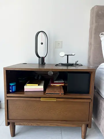Matching Walnut bedside tables with built-in USB charging