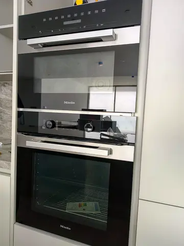 Built-in Miele Electric Oven and Microwave Combo - Stainless/Black