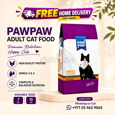 Pawpaw Adult Cat Food with Chicken 7Kg