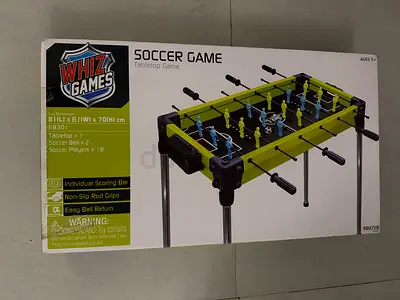 Tabletop Foosball / Soccer Game - Foldable Kids Play Table