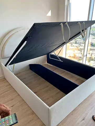 Fabric Ottoman Storage Bed Frame - King Size (Lift-up Storage)
