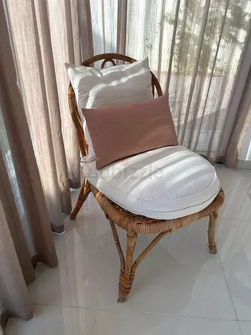 Rattan Wicker Accent Chair with Cushions