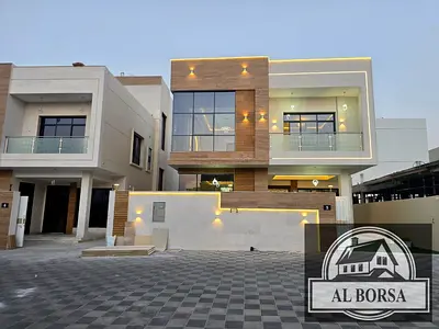 🏠Luxury villa for rent in Al Zahia – Ajman – 6 master bedrooms, majlis, living room, maid's room – Central air conditioning – First occupancy