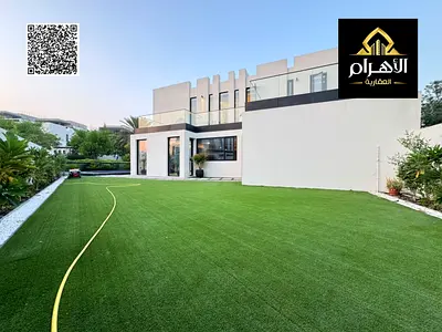 Corner villa in the heart of Al Zorah’s Green City | Two-street frontage | 3 master bedrooms | Largest garden in the area | Swimming pool and BBQ area