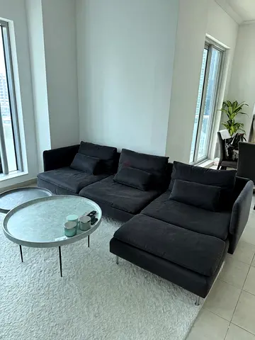 Sofa with a stacked coffee table for sale
