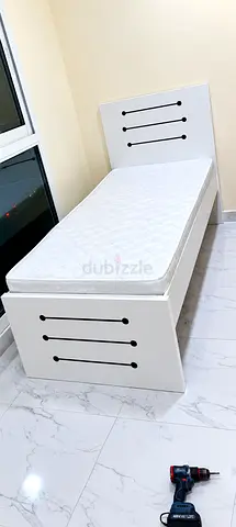 Brand New single size wooden Bed including mattress good quality available