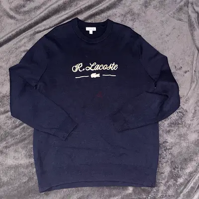 Navy Lacoste R. Lacoste Embroidered Crewneck Sweatshirt - Men’s