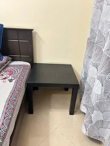 Small dark wood bedside table / nightstand - good condition