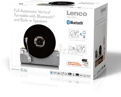 Lenco LSA-071SI Turntable with Speaker and Bluetooth Record Player Vinyl Player Silver
