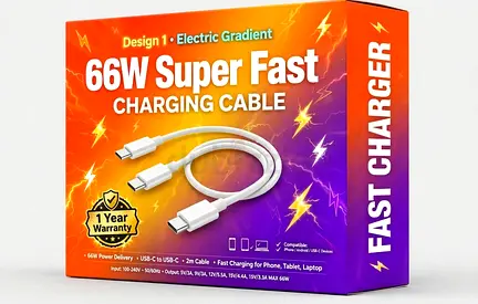 Design1 66W Super Fast Cable USB to C TYPE
