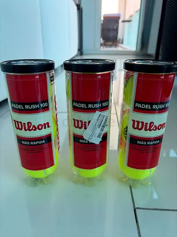 Three Wilson Padel Rush 100 Tennis/Padel Balls - New (3 cans) sealed