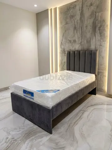 New MDF Wood Single Bed With Mattress