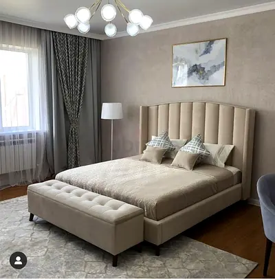 New stylish 180*200 king size bed with tufted headboard
