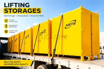 Industrial Skips / Heavy-Duty Yellow Lifting Storage Boxes / On-site Tool Storage (Set Available)