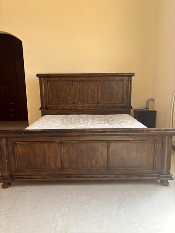 Solid Wood super king Bed Frame with Headboard and Footboard