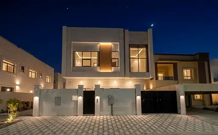 AED 120,000 – First-Occupancy Smart Villa for Rent in Al Zahya | 6 Master Bedrooms | Majlis | 2 Kitchens
