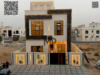 فيلا فاخرة للبيع في الياسمين – عجمان | 6 غرف ماستر، 3 صالات، طابقان + روف، تصميم راقٍ ومساحات واسعة، شاملة جميع التجهيزات والتوصيلات والرسوم، مع تم