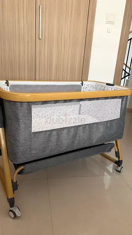 Bedside Co-Sleeper Bassinet with Wheels - Grey