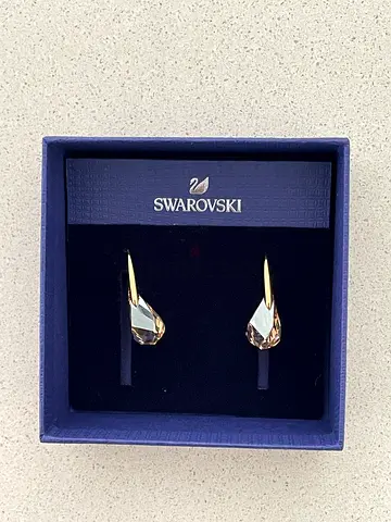 Swarovski Energic Drop Earrings – Crystal Golden Shadow