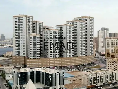 Ajman Pearl Towers | 1 Bedroom + Hall | Creek View | Balcony | Closed Kitchen | Parking