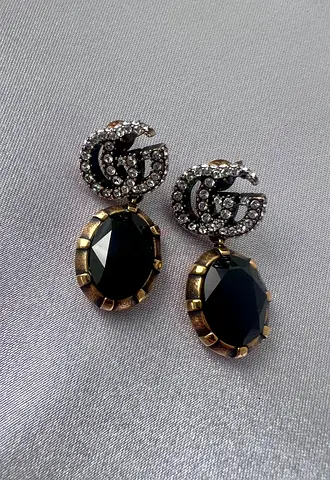 Gucci GG Monogram Earrings with Crystals — AED 1,200
