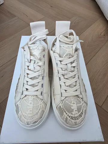Chloe Lauren white lace sneakers, never used, size 36