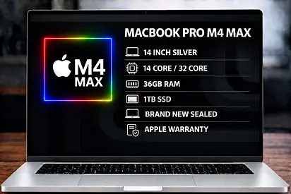 MACBOOK PRO M4 MAX – 36GB RAM – 1TB SSD – 14” SILVER – BRAND NEW SEALED