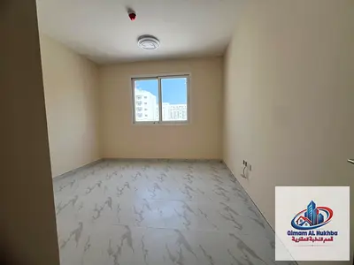 1st tenant, nice sea view 1BR for rent in Al Majarra, central AC & gas, easy payment, owner maintenance, prime location, easy Dubai exit