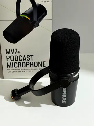 Shure MV7+ Podcast Microphone (USB-C & XLR) - Never used, Open box