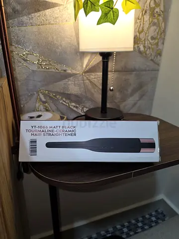 Tourmaline-Ceramic Hair Straightener (Matte Black) - New in Box