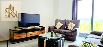 Furnished 1BR Apartment | Shamal Waves | Balcony & Pool Access