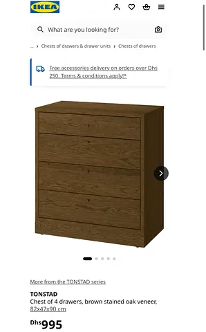 IKEA TONSTAD chest of drawer-4 (87x42x90 cm)