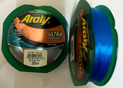 High Strength Fishing Line Fluor Carbon 0.45mm 30.9Lb - Araty Ultra soft 300m Made in Brazil