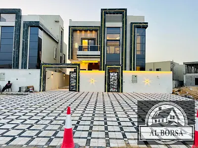 🏡 For rent: Brand new villa in Al Zahia, 5 master bedrooms with a roof terrace and 30m front setback, central air conditioning. 110,000 AED