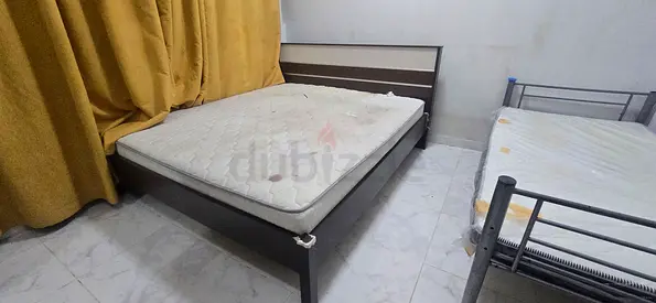 Used King Bed Frame with Mattress - Fair condition