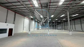 Brand-New 60,000 Sq. Ft. Warehouse in Al Sajaa with Fire System, 44 kW Power, 2 Entrances & Office