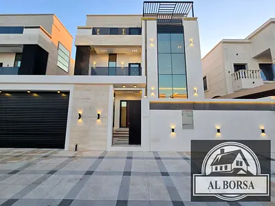 🏡 Villa for rent in Al Bahia, 6 master bedrooms, living room and majlis, maid's room, swimming pool and central air conditioning, area 3800 ft².