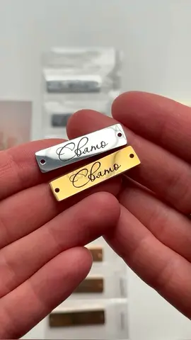 Custom Engraved Name Plate Tags (Gold & Silver) — Pair