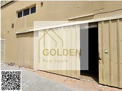 AED 170,000 Only Per Year | Two Adjacent Warehouses – 6,000 Sq. Ft. | 50 kW Power | New Umm Al Quw